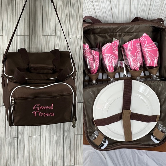 initials, inc Other - Deluxe 4 Person Picnic Cooler Adventure Tote